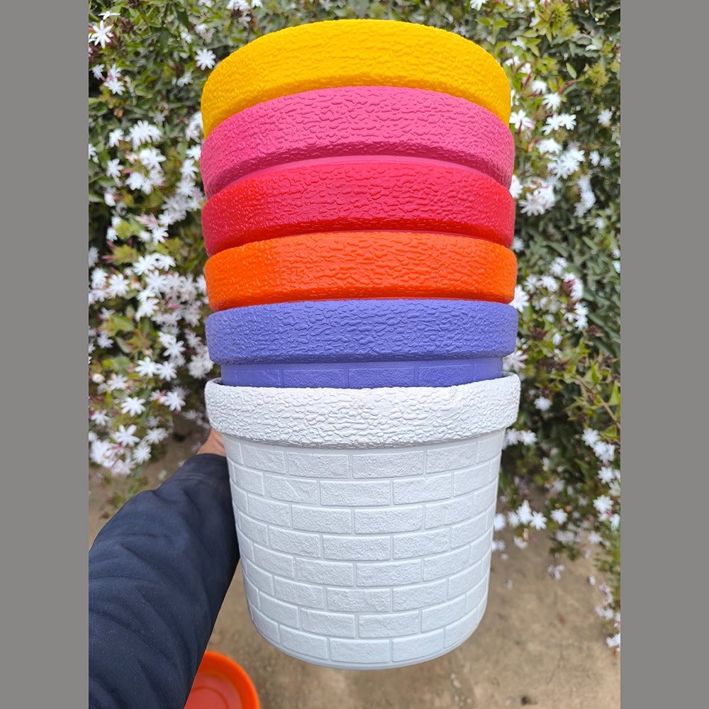 Brick Design indoor plant pots , Non breakable material