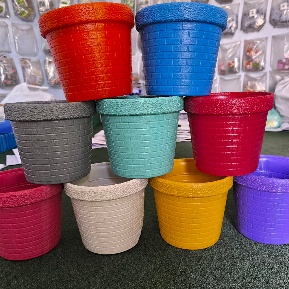 Brick Design indoor plant pots , Non breakable material